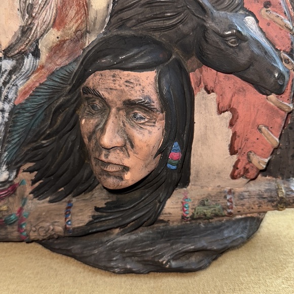 Porcelain Native American and Horse sculpture - Picture 4 of 12